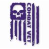 Combat Veteran Tattered Flag Military- Vinyl Decal Sticker - CHOOSE Size & Color