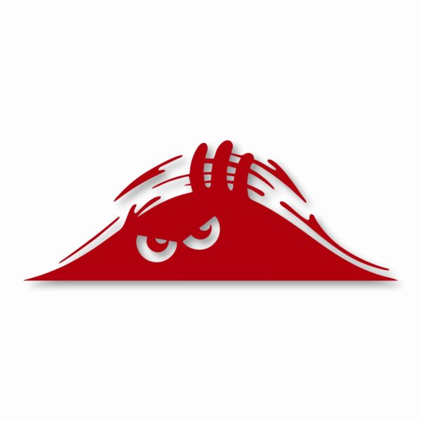 Monster Eye Peeper Scary Trunk - Vinyl Decal Sticker - CHOOSE Size & Color