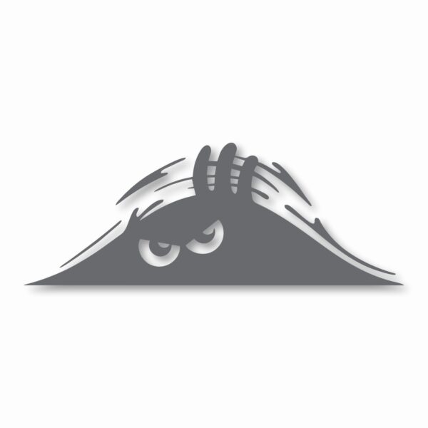 Monster Eye Peeper Scary Trunk - Vinyl Decal Sticker - CHOOSE Size & Color