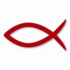 Ichthys Jesus Fish Christ Religious - Vinyl Decal Sticker - CHOOSE Size & Color