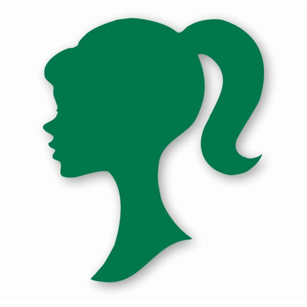 Barbie Head Silhouette Only - Vinyl Decal Sticker - CHOOSE Size & Color