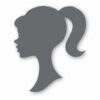 Barbie Head Silhouette Only - Vinyl Decal Sticker - CHOOSE Size & Color
