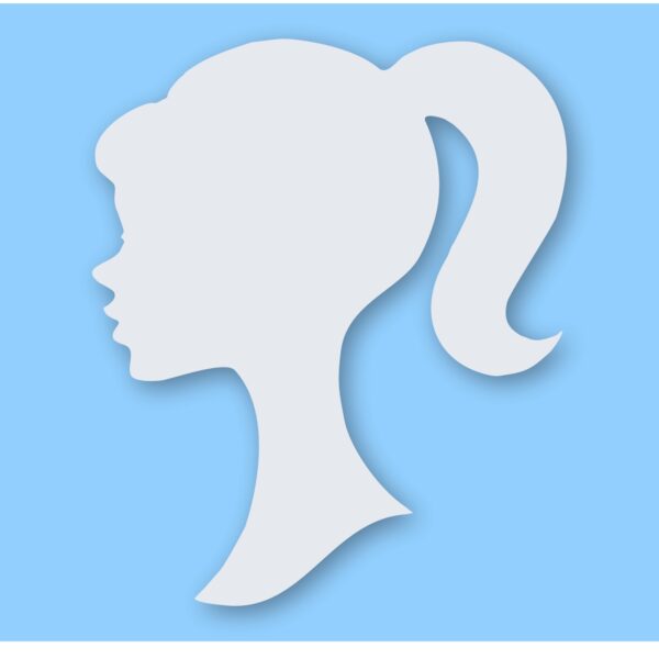 Barbie Head Silhouette Only - Vinyl Decal Sticker - CHOOSE Size & Color