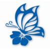 Butterfly On Flower - Vinyl Decal Sticker - CHOOSE Size & Color