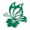 Butterfly On Flower - Vinyl Decal Sticker - CHOOSE Size & Color