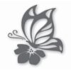 Butterfly On Flower - Vinyl Decal Sticker - CHOOSE Size & Color