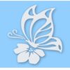 Butterfly On Flower - Vinyl Decal Sticker - CHOOSE Size & Color