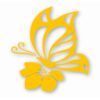 Butterfly On Flower - Vinyl Decal Sticker - CHOOSE Size & Color