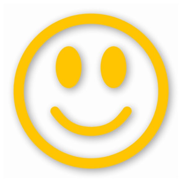 Smiley Face Happy Smile - Vinyl Decal Sticker - CHOOSE Size & Color