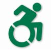 Handicap Symbol Wheelchair - Vinyl Decal Sticker - CHOOSE Size & Color