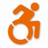 Handicap Symbol Wheelchair - Vinyl Decal Sticker - CHOOSE Size & Color