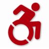 Handicap Symbol Wheelchair - Vinyl Decal Sticker - CHOOSE Size & Color