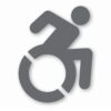 Handicap Symbol Wheelchair - Vinyl Decal Sticker - CHOOSE Size & Color