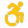 Handicap Symbol Wheelchair - Vinyl Decal Sticker - CHOOSE Size & Color