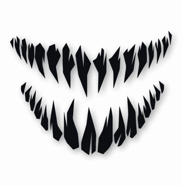 Monster Smile Teeth  - Vinyl Decal Sticker - CHOOSE Size & Color