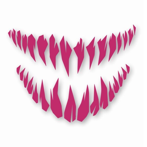 Monster Smile Teeth  - Vinyl Decal Sticker - CHOOSE Size & Color