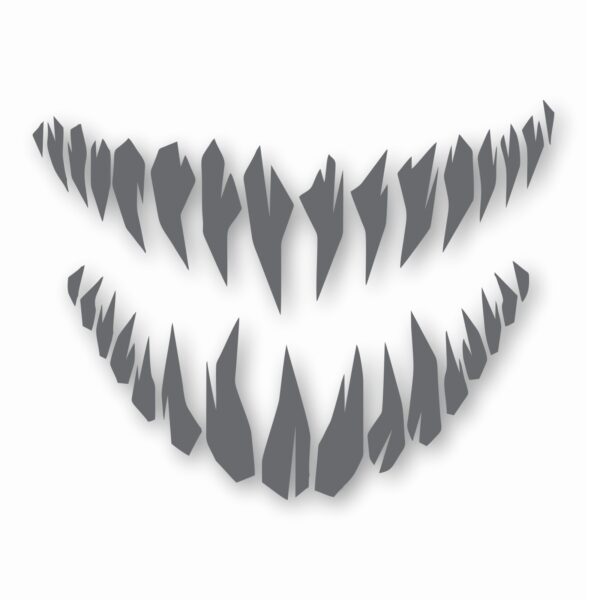 Monster Smile Teeth  - Vinyl Decal Sticker - CHOOSE Size & Color