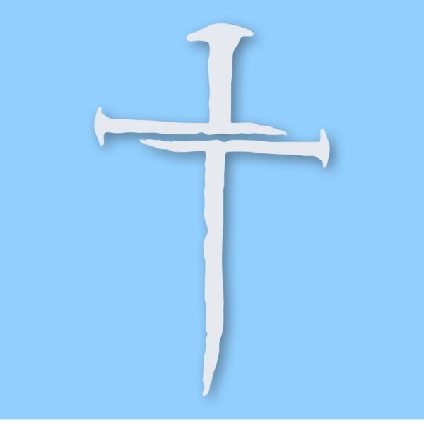 Nail Cross Jesus Christ Christian - Vinyl Decal Sticker - CHOOSE Size & Color