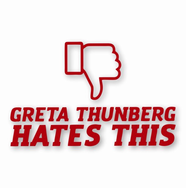 Greta Thunberg Hates This - Vinyl Decal Sticker - CHOOSE Size & Color