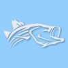 Striper Striped Bass Fishing Fish - Vinyl Decal Sticker - CHOOSE Size & Color