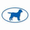 Labrador Retriever Dog Breed Oval - Vinyl Decal Sticker - CHOOSE Size & Color