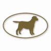 Labrador Retriever Dog Breed Oval - Vinyl Decal Sticker - CHOOSE Size & Color
