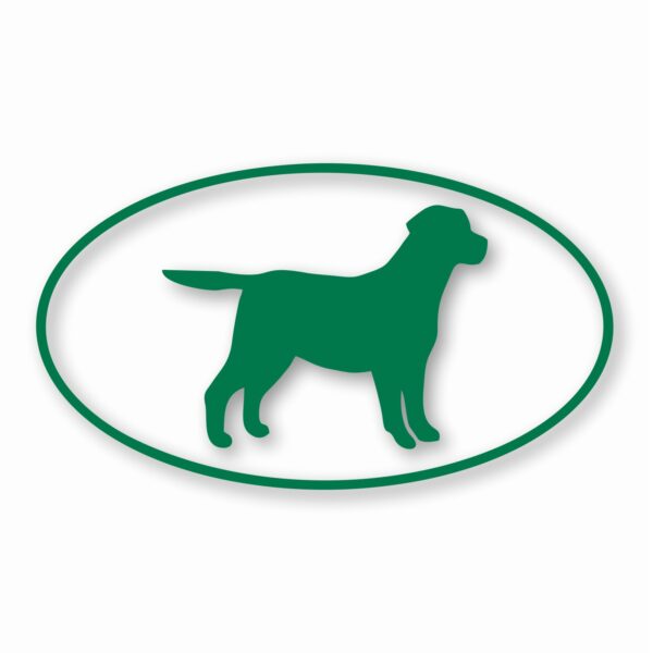 Labrador Retriever Dog Breed Oval - Vinyl Decal Sticker - CHOOSE Size & Color