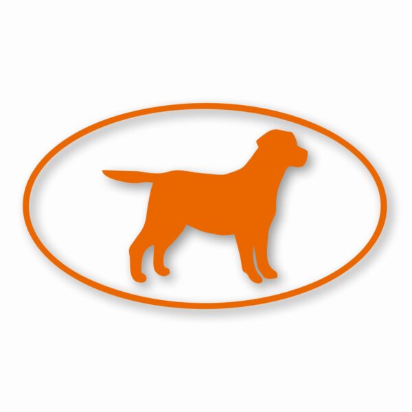 Labrador Retriever Dog Breed Oval - Vinyl Decal Sticker - CHOOSE Size & Color