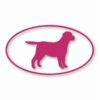 Labrador Retriever Dog Breed Oval - Vinyl Decal Sticker - CHOOSE Size & Color
