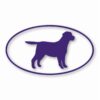 Labrador Retriever Dog Breed Oval - Vinyl Decal Sticker - CHOOSE Size & Color