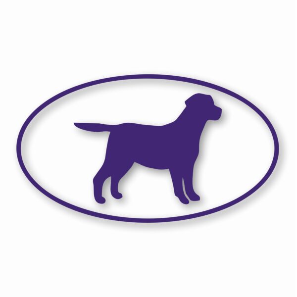 Labrador Retriever Dog Breed Oval - Vinyl Decal Sticker - CHOOSE Size & Color