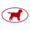Labrador Retriever Dog Breed Oval - Vinyl Decal Sticker - CHOOSE Size & Color