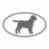 Labrador Retriever Dog Breed Oval - Vinyl Decal Sticker - CHOOSE Size & Color