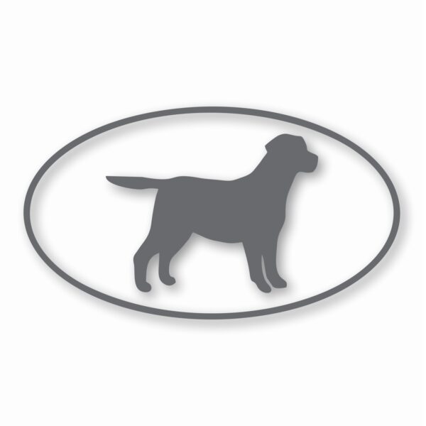 Labrador Retriever Dog Breed Oval - Vinyl Decal Sticker - CHOOSE Size & Color