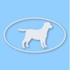 Labrador Retriever Dog Breed Oval - Vinyl Decal Sticker - CHOOSE Size & Color
