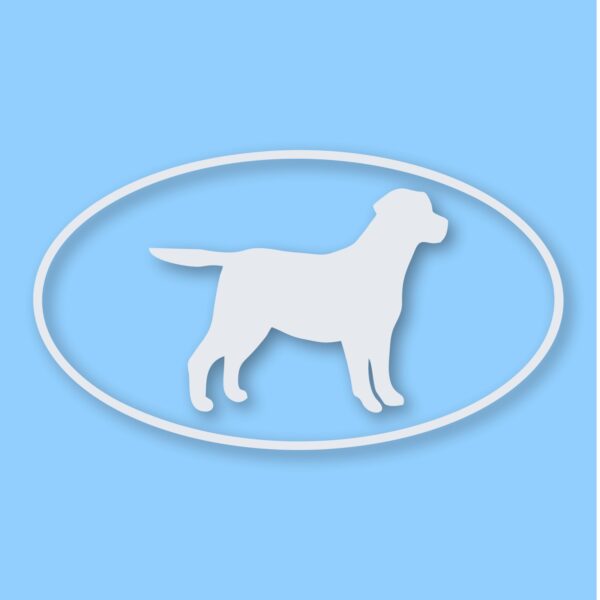 Labrador Retriever Dog Breed Oval - Vinyl Decal Sticker - CHOOSE Size & Color