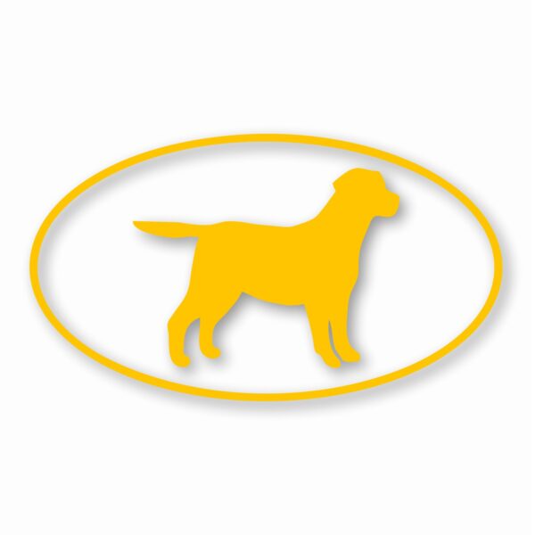 Labrador Retriever Dog Breed Oval - Vinyl Decal Sticker - CHOOSE Size & Color