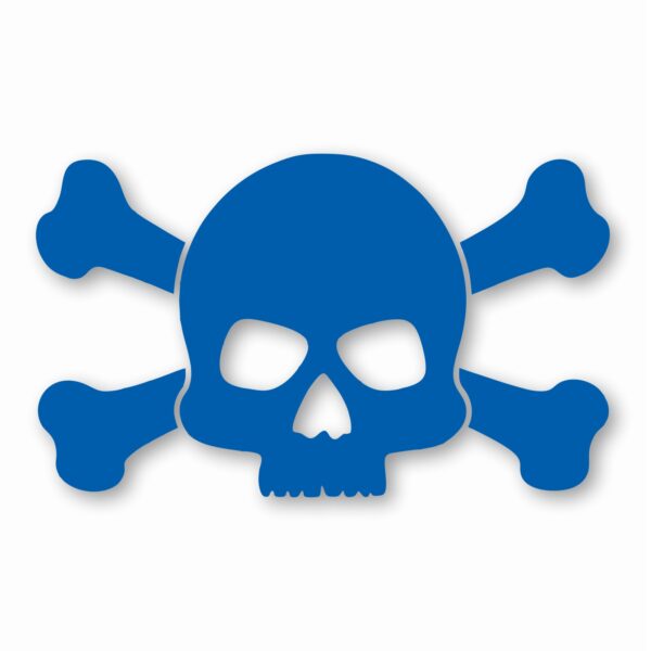 Skull and Crossbones - Vinyl Decal Sticker - CHOOSE Size & Color