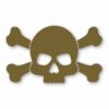 Skull and Crossbones - Vinyl Decal Sticker - CHOOSE Size & Color