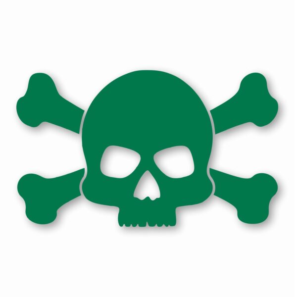 Skull and Crossbones - Vinyl Decal Sticker - CHOOSE Size & Color