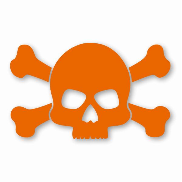 Skull and Crossbones - Vinyl Decal Sticker - CHOOSE Size & Color