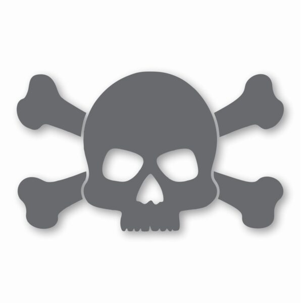 Skull and Crossbones - Vinyl Decal Sticker - CHOOSE Size & Color