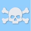 Skull and Crossbones - Vinyl Decal Sticker - CHOOSE Size & Color