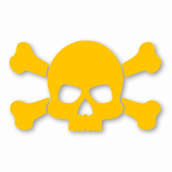 Skull and Crossbones - Vinyl Decal Sticker - CHOOSE Size & Color