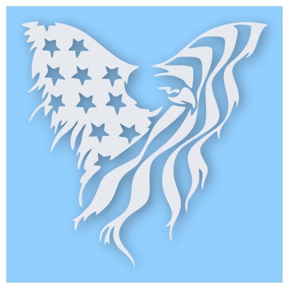 American Flag Eagle U.S.A. Patriotic - Vinyl Decal Sticker - CHOOSE Size & Color