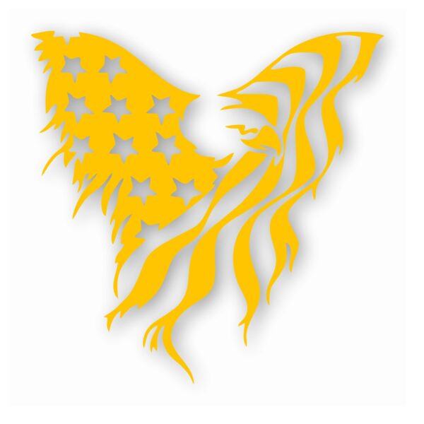 American Flag Eagle U.S.A. Patriotic - Vinyl Decal Sticker - CHOOSE Size & Color