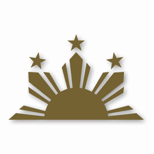 Philippines Half Sun and Stars - Vinyl Decal Sticker - CHOOSE Size & Color
