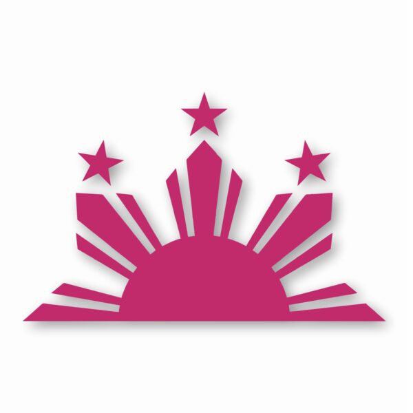 Philippines Half Sun and Stars - Vinyl Decal Sticker - CHOOSE Size & Color