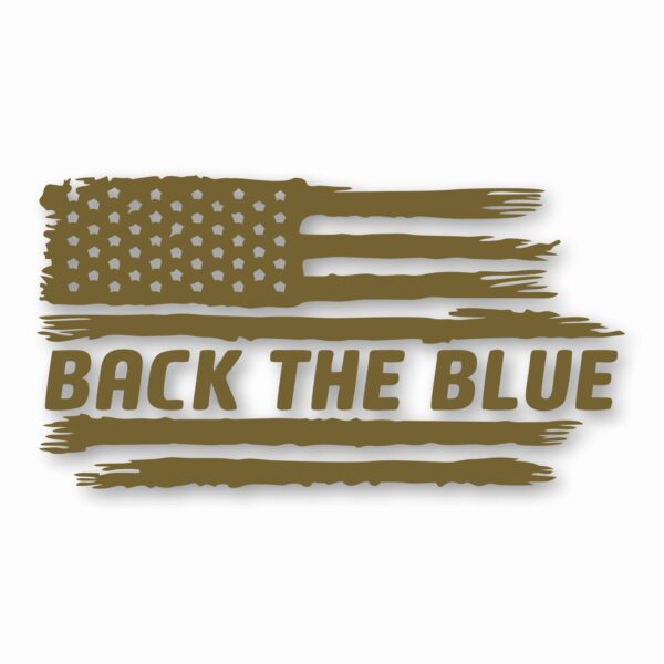 American Flag Back The Blue 1 - Vinyl Decal Sticker - CHOOSE Size & Color