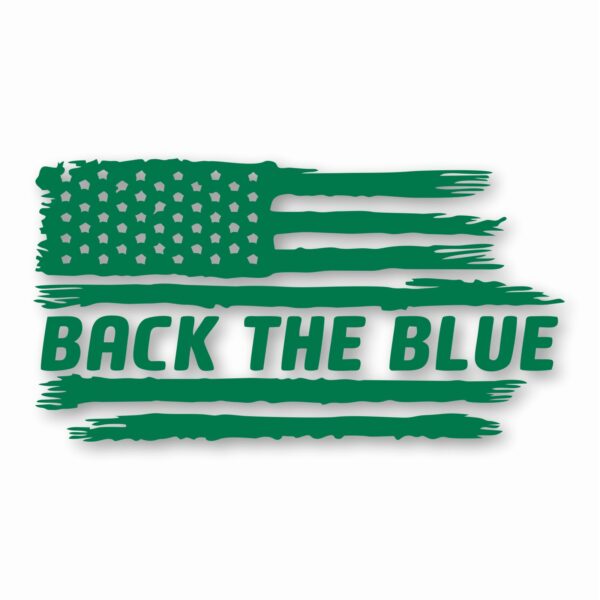 American Flag Back The Blue 1 - Vinyl Decal Sticker - CHOOSE Size & Color